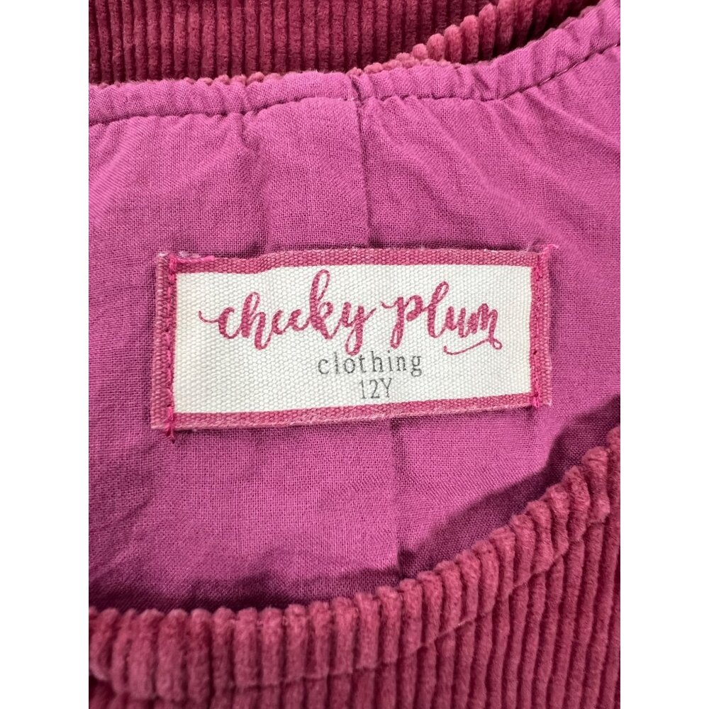 Cheeky Plum Parker Corduroy Jumper Dress Wild Plum - Picture 9 of 12